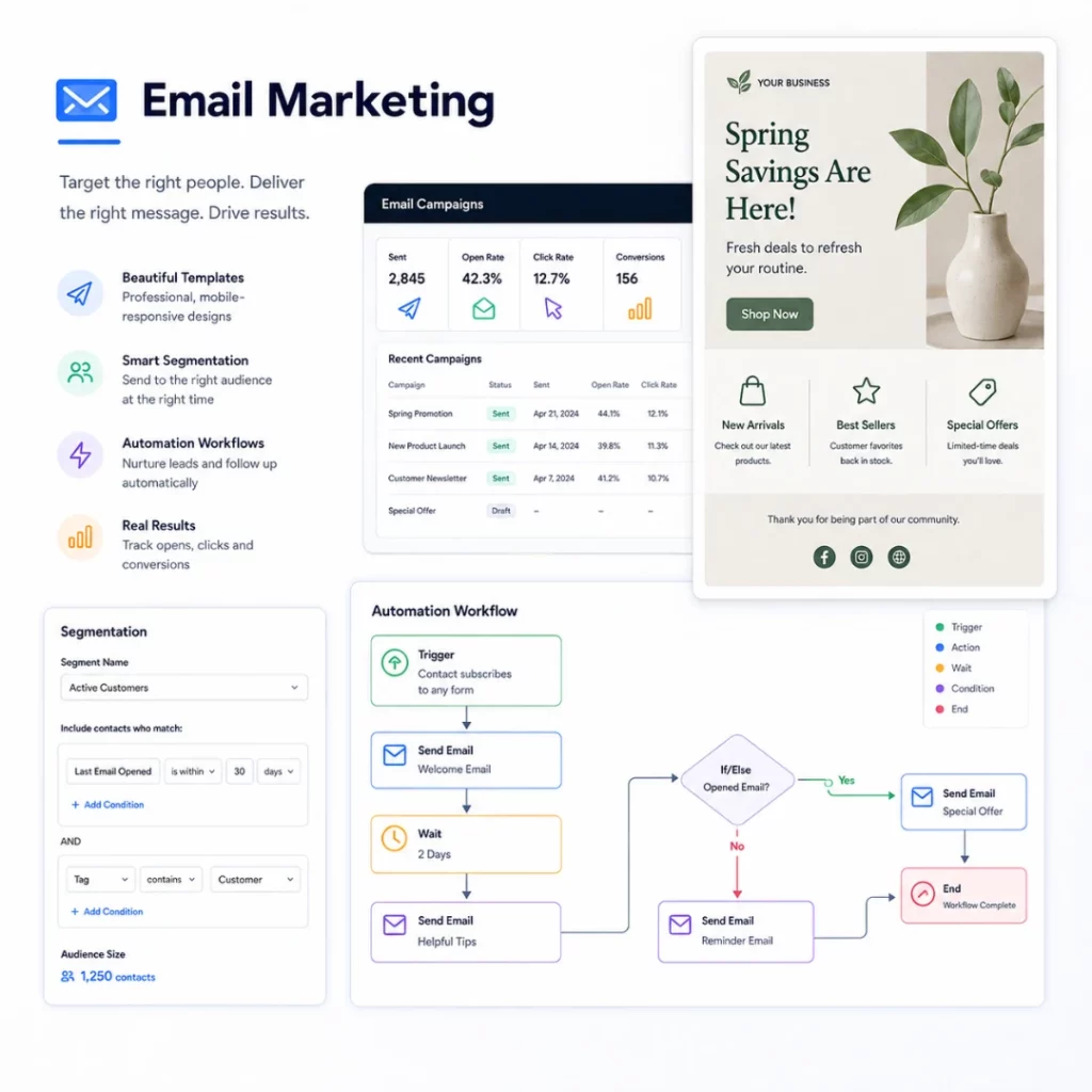 Email marketing segmentation and automation